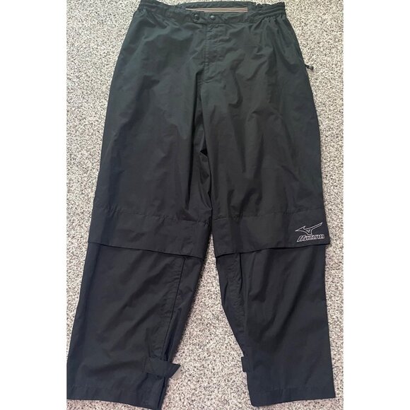 Mizuno Impermalite Men’s  Waterproof Golf Rain Pants Black Zipper & Snap XXL - Picture 1 of 6